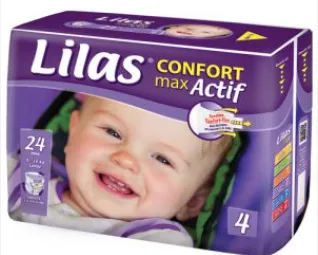 COUCHES BÉBÉ CONFORT MAX ACTIF EXTRA LARGE TAILLE 4 9-18KG 24 PIÈCES