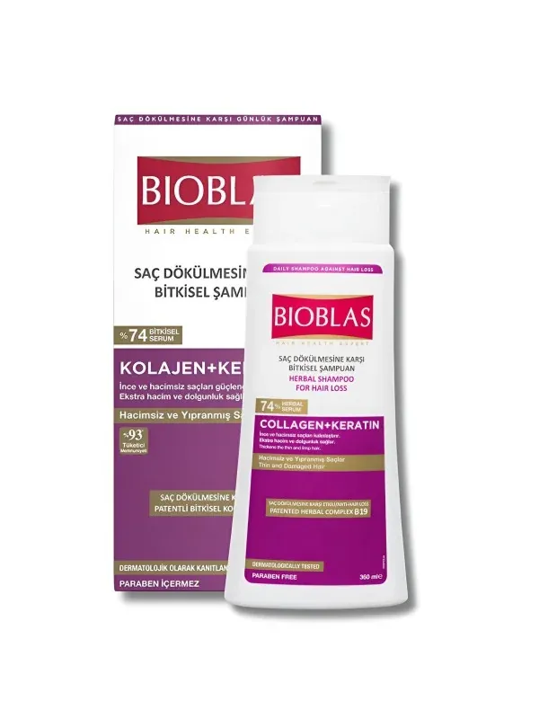BIOBLAS - SHAMPOING COLLAGEN+KERATIN 360ML