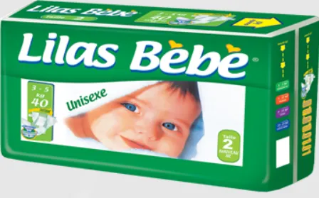 LILAS COUCHE BEBE UNISEX TAILLE5 (09-18)KG 25PIECES