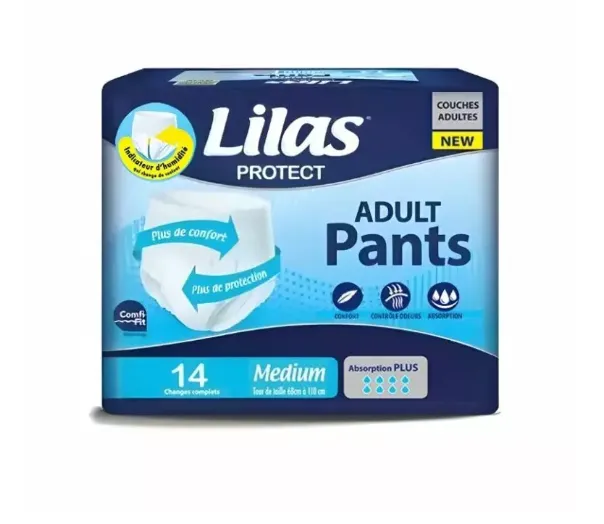 Lilas Couche Adulte Pants Medium Boite de 14