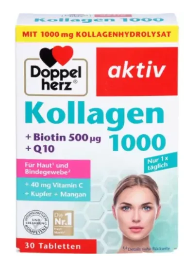 DOPPELHERZ Collagène 1000 comprimés, 30 pcs